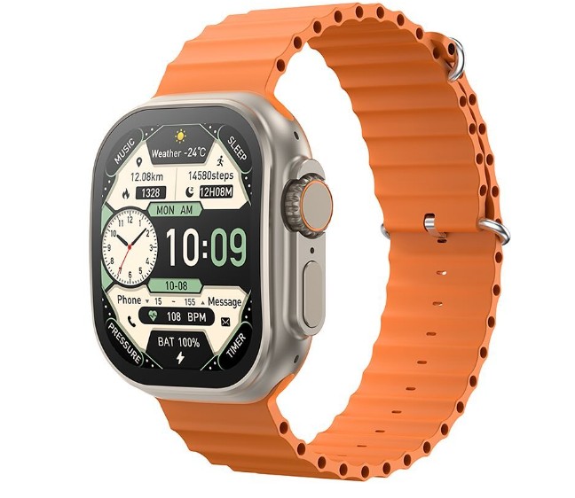 RELOJ SMART BAND DEPORTIVO XO-M11 NARANJA PANTALLA CURVA Y CARGA INALAMBRICA NARANJA - 09842